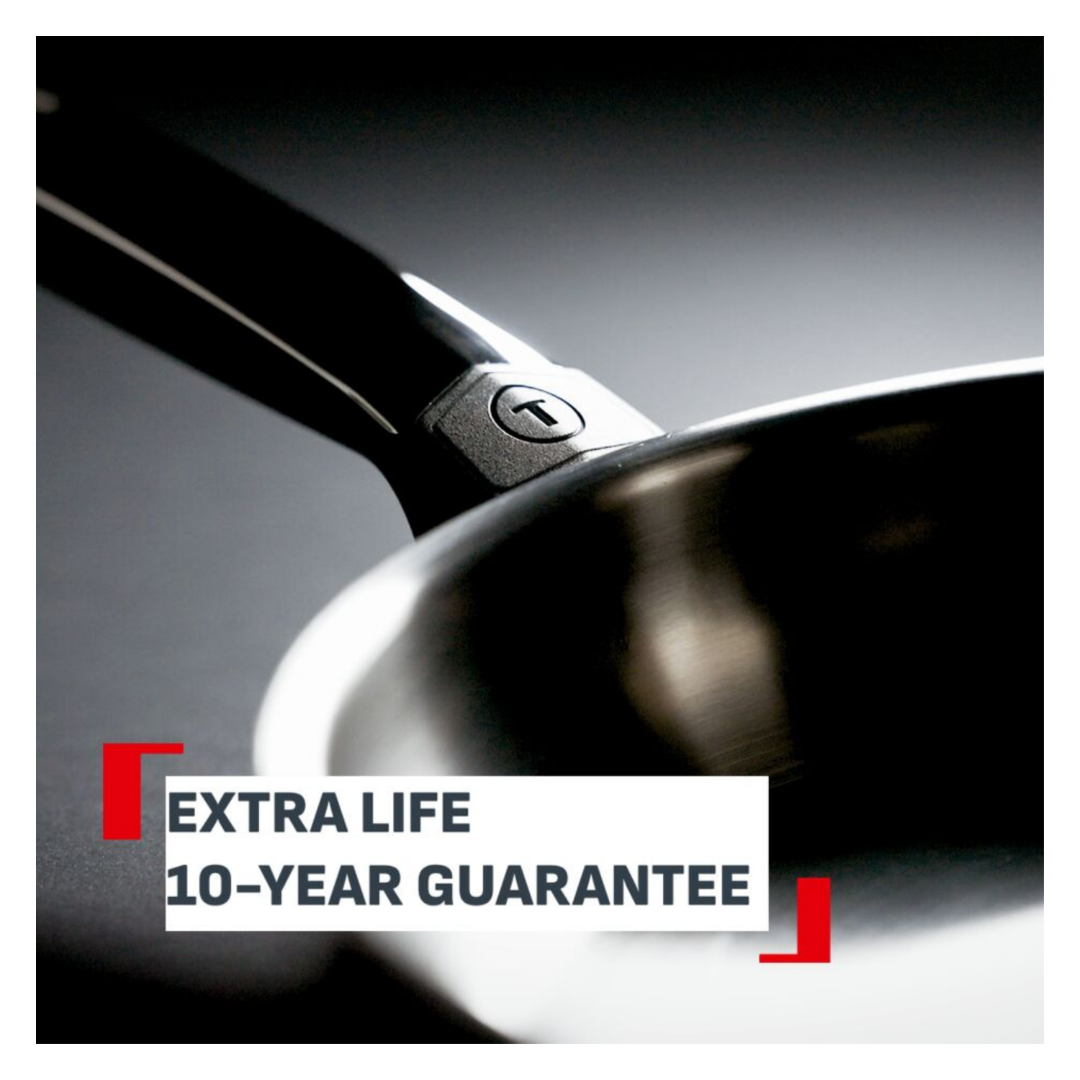 Tefal Emotion+ Induction Stainless Steel Uncoated Triple Pack Frypans 24/30cm & 28cm Wok