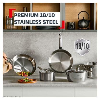 Tefal Emotion+ Induction Stainless Steel Uncoated 5pc Set
