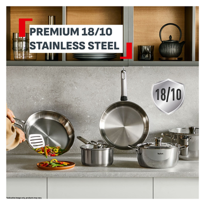 Tefal Emotion+ Induction Stainless Steel Uncoated 9pc Set