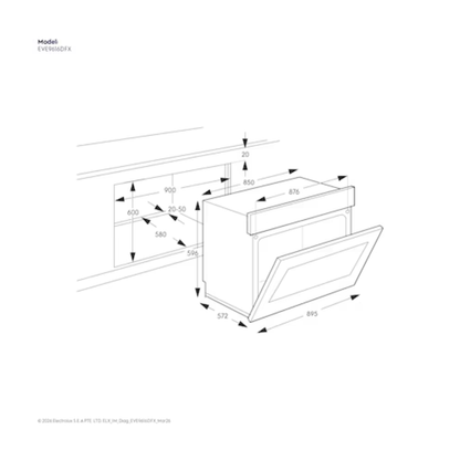 Electrolux 90cm Pyrolytic Built-In Oven with SteamBake