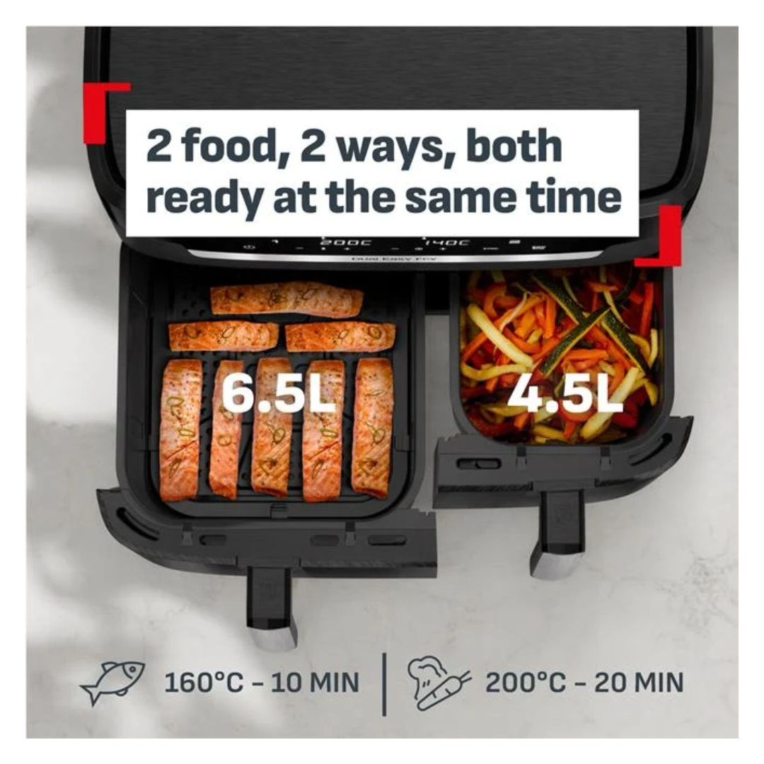 Tefal Ever Fry Infra Heat Dual 11L Detachable Front Air Fryer