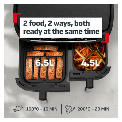 Tefal Ever Fry Infra Heat Dual 11L Detachable Front Air Fryer