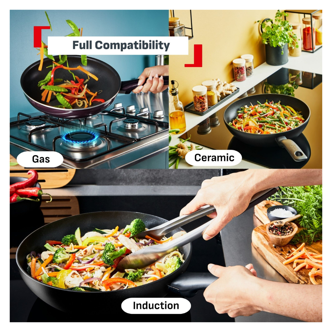 Tefal Recycle Induction Ceramic Green Lichen Non-Stick Frypan 24cm