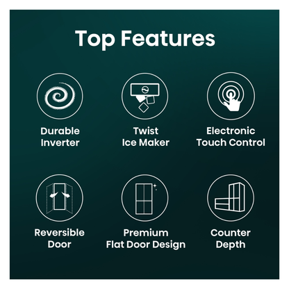 Hisense 417L Bottom Mount Fridge Black Steel