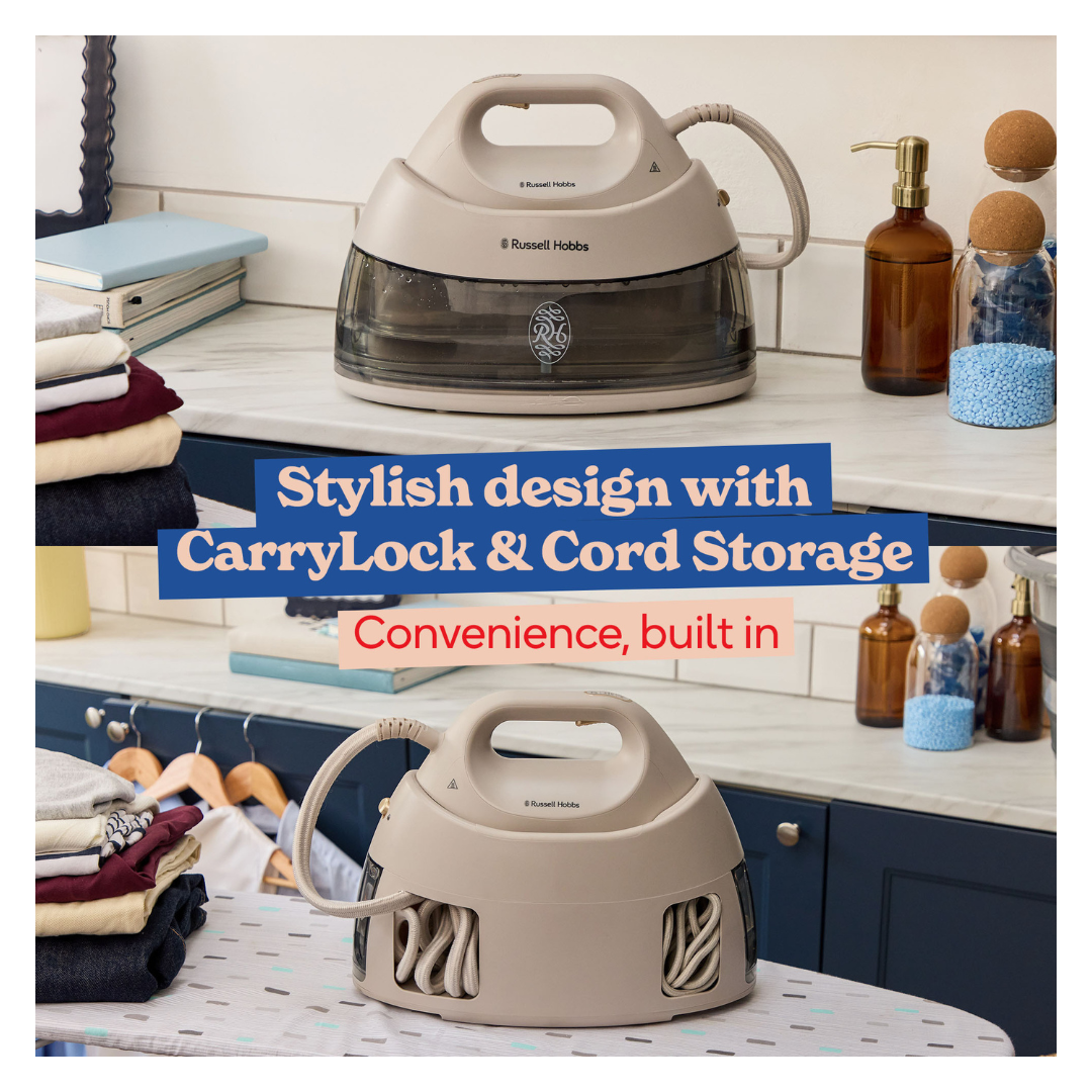 Russell Hobbs Fabric Luxe Steam Generator - Stone