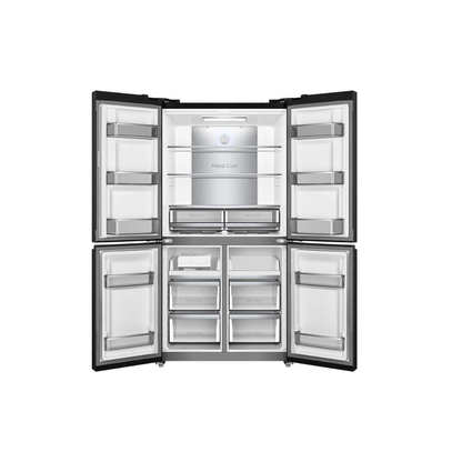 TCL 596L Quad Door Fridge Matte Black