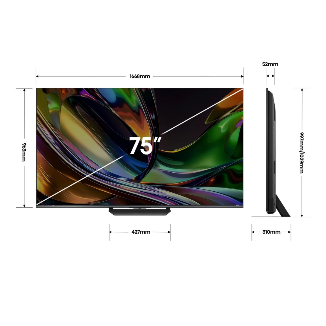 Hisense 75" UR8SAU RGB MiniLED 180Hz 4K Smart AI TV (2026)