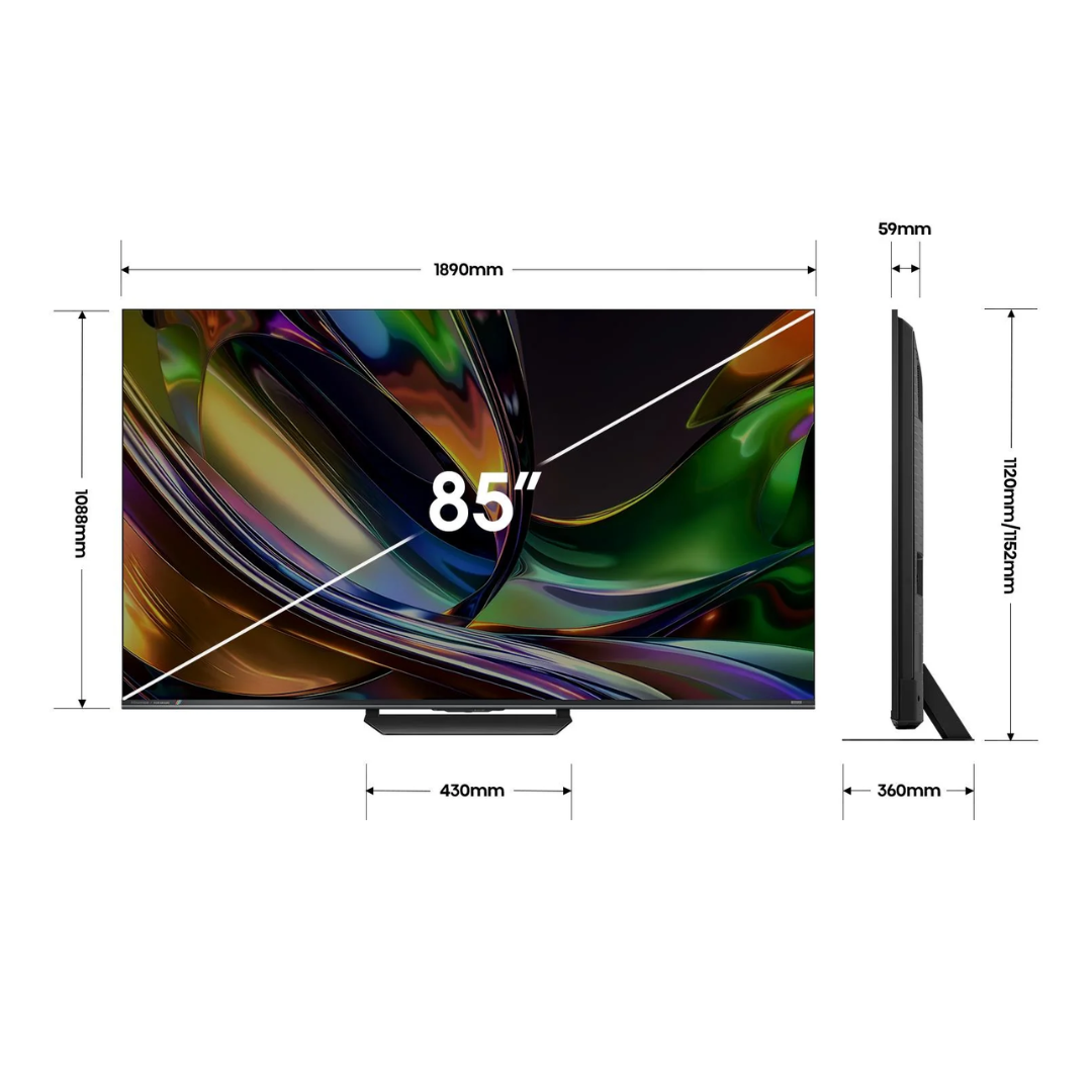 Hisense 85" UR8SAU RGB MiniLED 180Hz 4K Smart AI TV (2026)