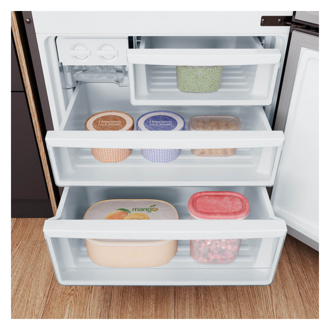 Westinghouse 425L Bottom Mount Fridge with AutoSense Charcoal Black