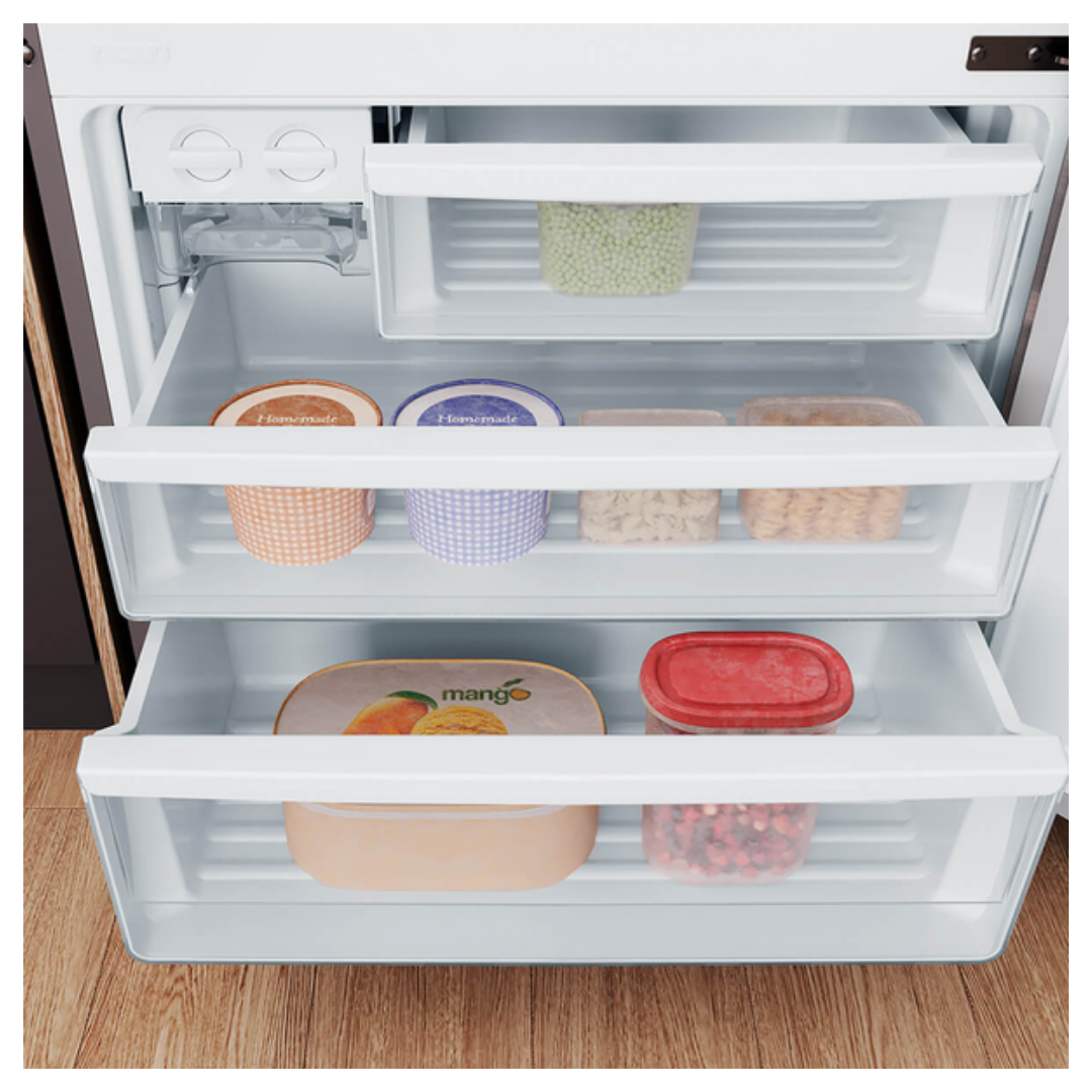 Westinghouse 496L Bottom Mount Fridge with AutoSense Silver