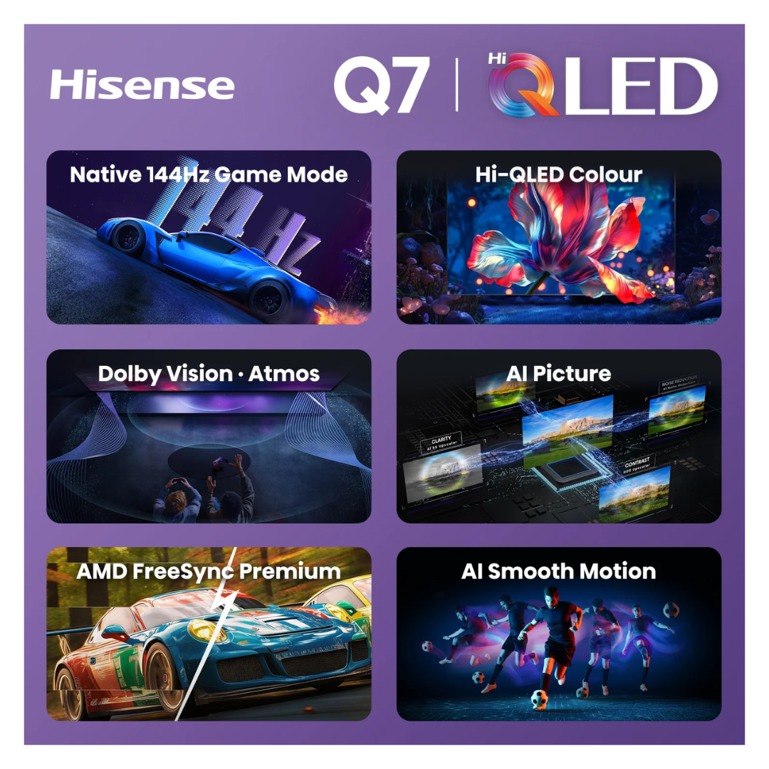 Hisense 100" Q7SAU 4K QLED 144Hz Smart TV (2026)