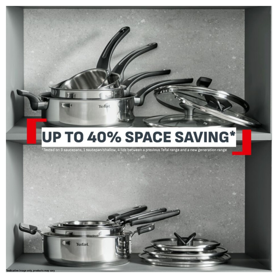 Tefal Emotion+ Induction Stainless Steel Uncoated 9pc Set