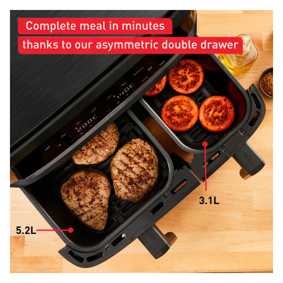 Tefal 8.3L Dual Easy Fry Essential Black