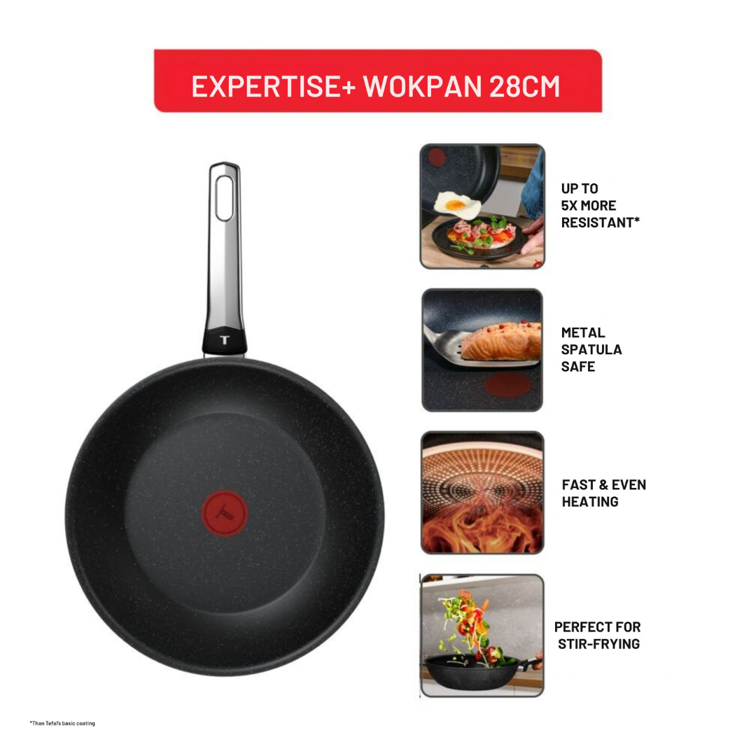Tefal Expertise+ Induction Non-Stick Wok 28cm