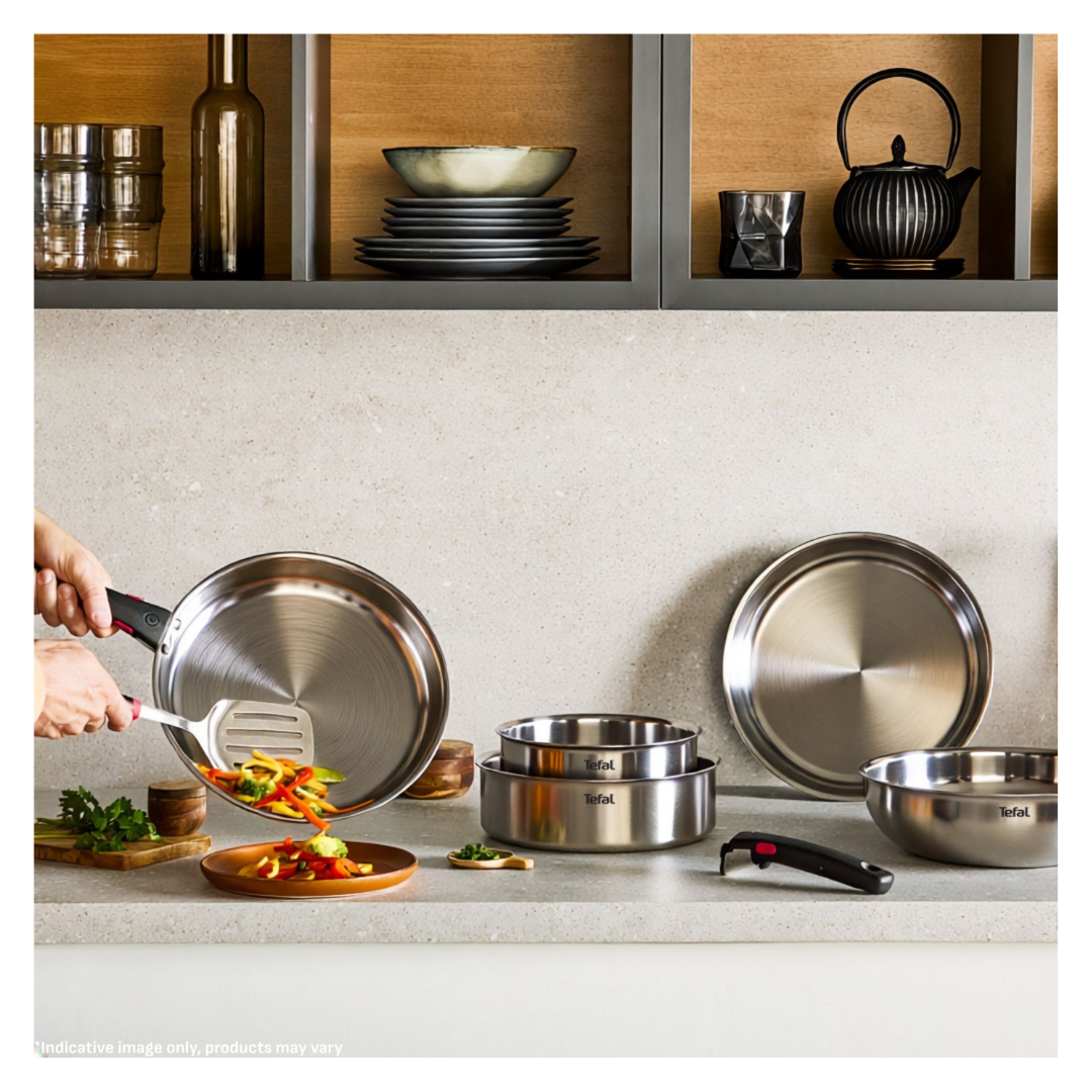 Tefal Ingenio Emotion+ Induction Uncoated Stainless Steel 13pc Set