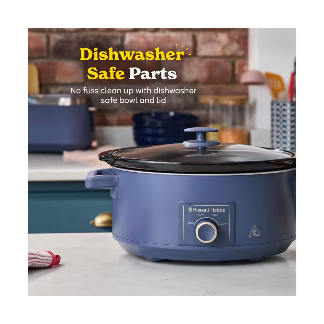 Russell Hobbs Bronte 7L Slow Cooker - Soft Navy
