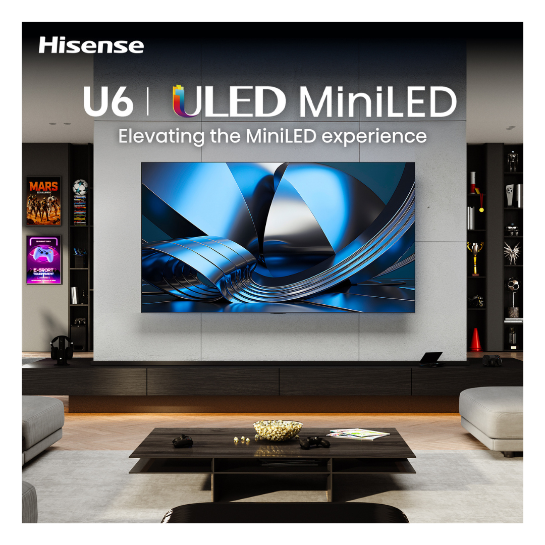 Hisense ULED MiniLED 55" U6S Hi-QLED 144Hz 4K Smart AI TV (2026)