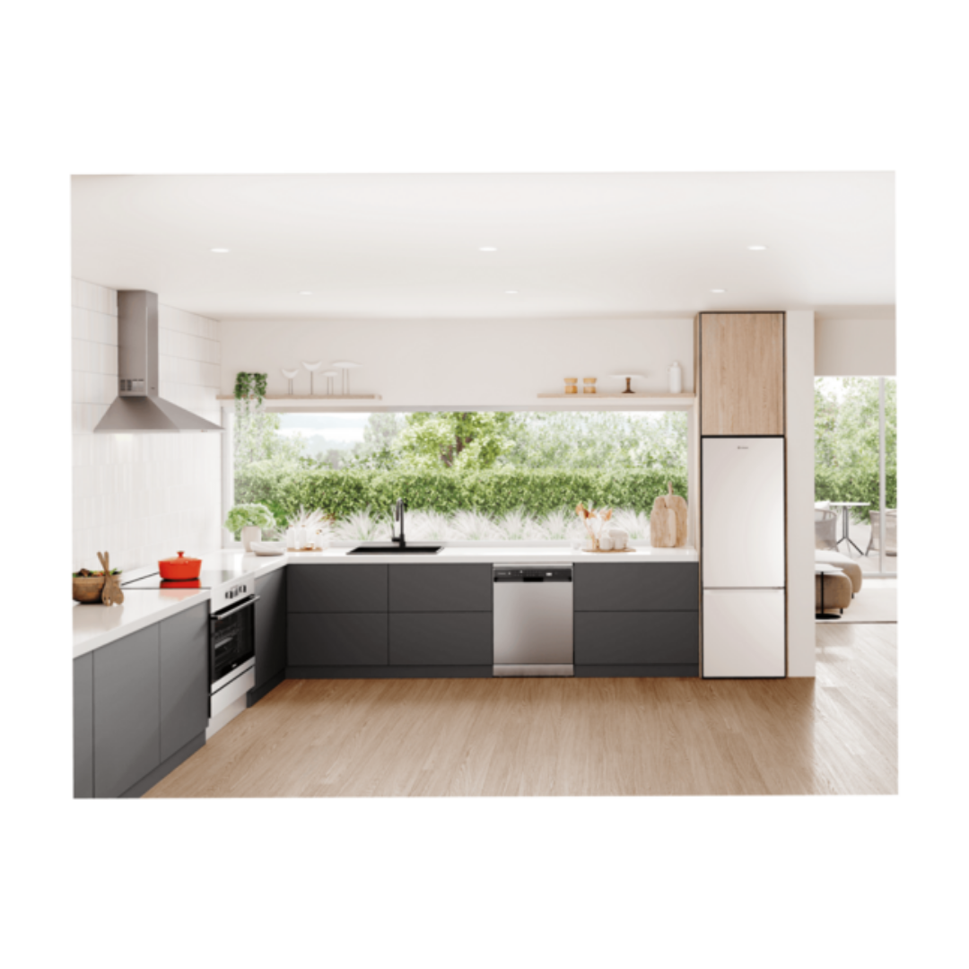 Westinghouse 335L Bottom Mount Fridge with AutoSense White