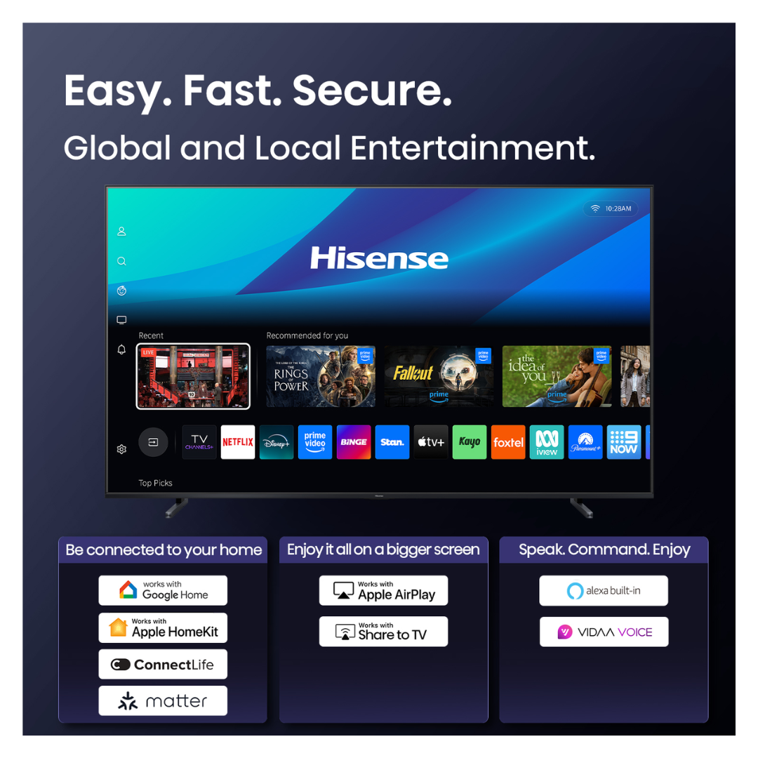Hisense 100" U8QAU 4K QLED 165Hz Smart TV (2025)