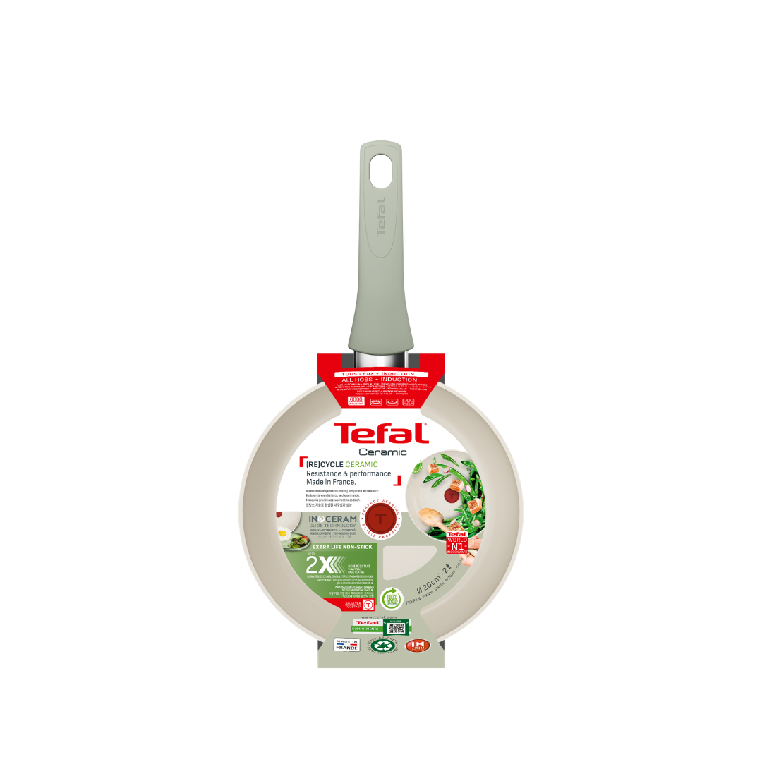 Tefal Recycle Induction Ceramic Green Lichen Non-Stick Frypan 20cm