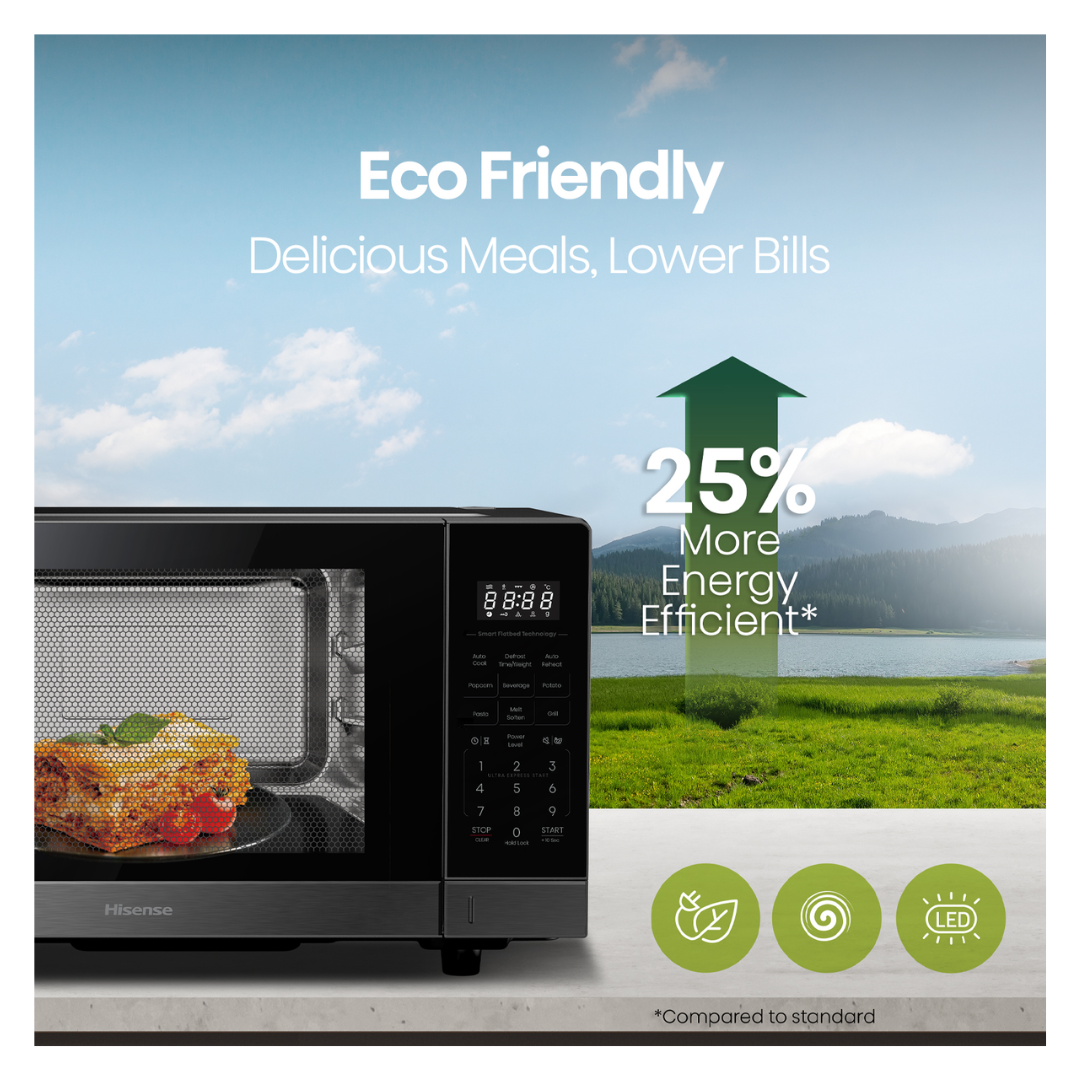 Hisense 30L 1000W Inverter Flatbed Microwave