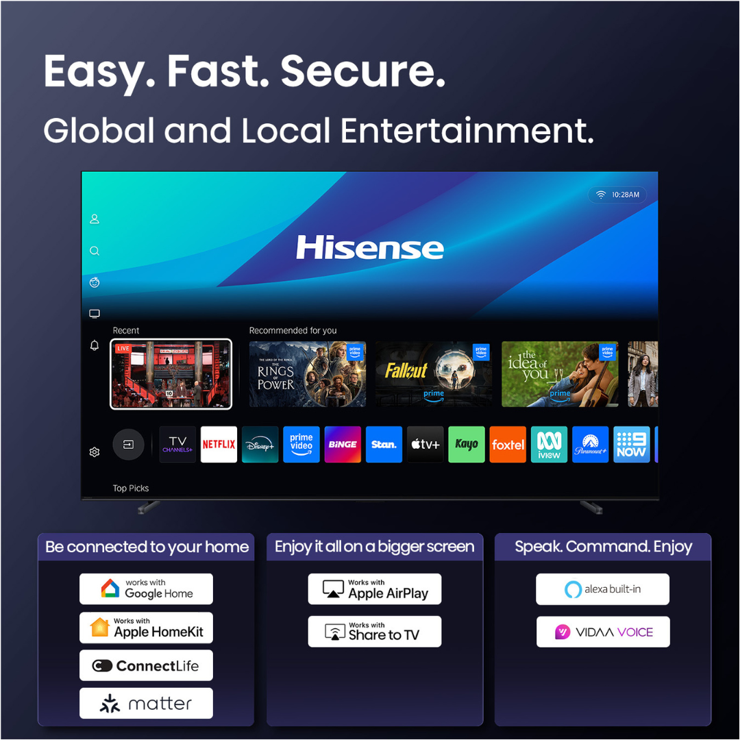 Hisense ULED MiniLED 100" U7QAU 4K QLED 165Hz Smart TV (2025)