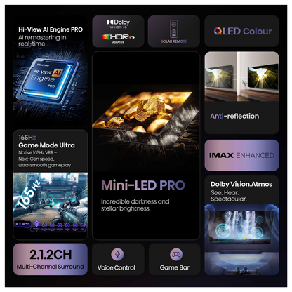 Hisense ULED MiniLED 100" U7QAU 4K QLED 165Hz Smart TV (2025)