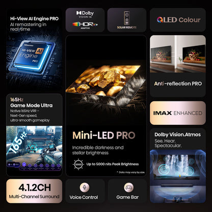 Hisense 100" U8QAU 4K QLED 165Hz Smart TV (2025)