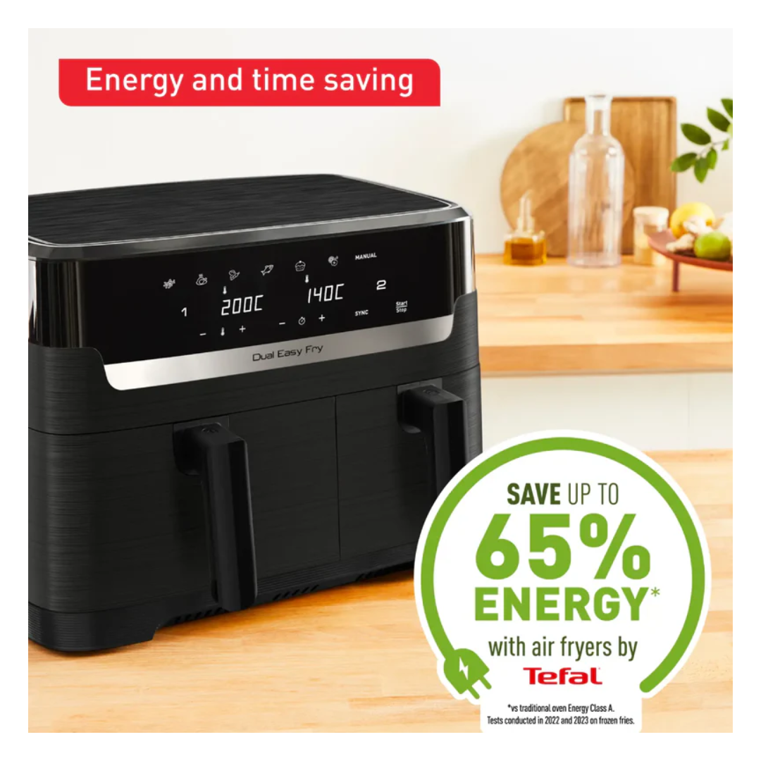 Tefal 8.3L Dual Easy Fry Essential Black