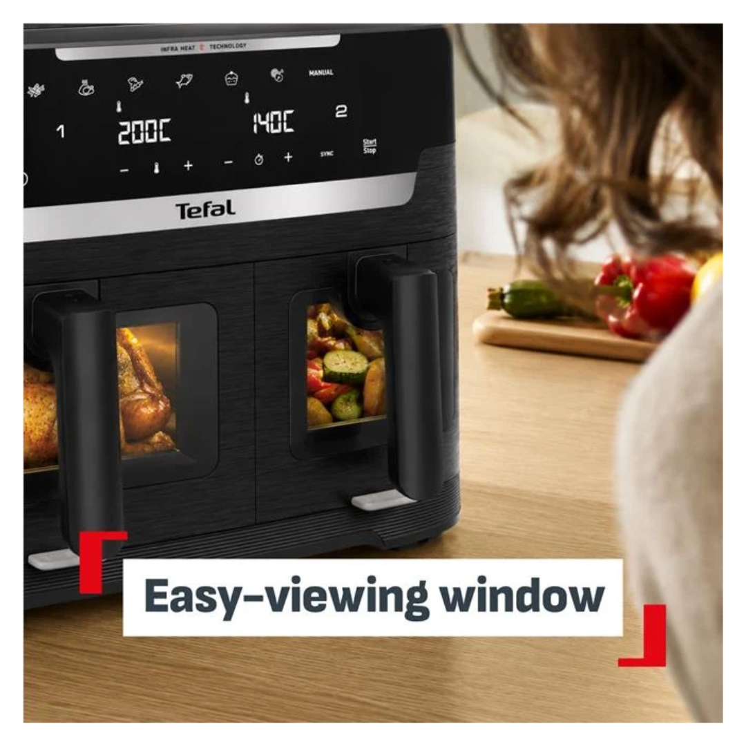 Tefal Ever Fry Infra Heat Dual 11L Detachable Front Air Fryer