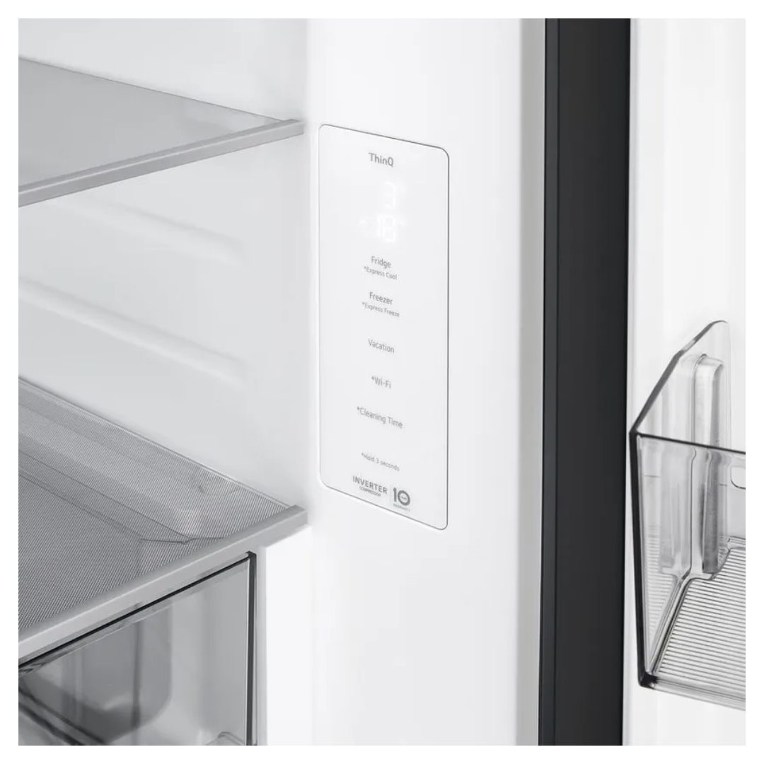 LG 436L Bottom Mount Fridge Matte Black