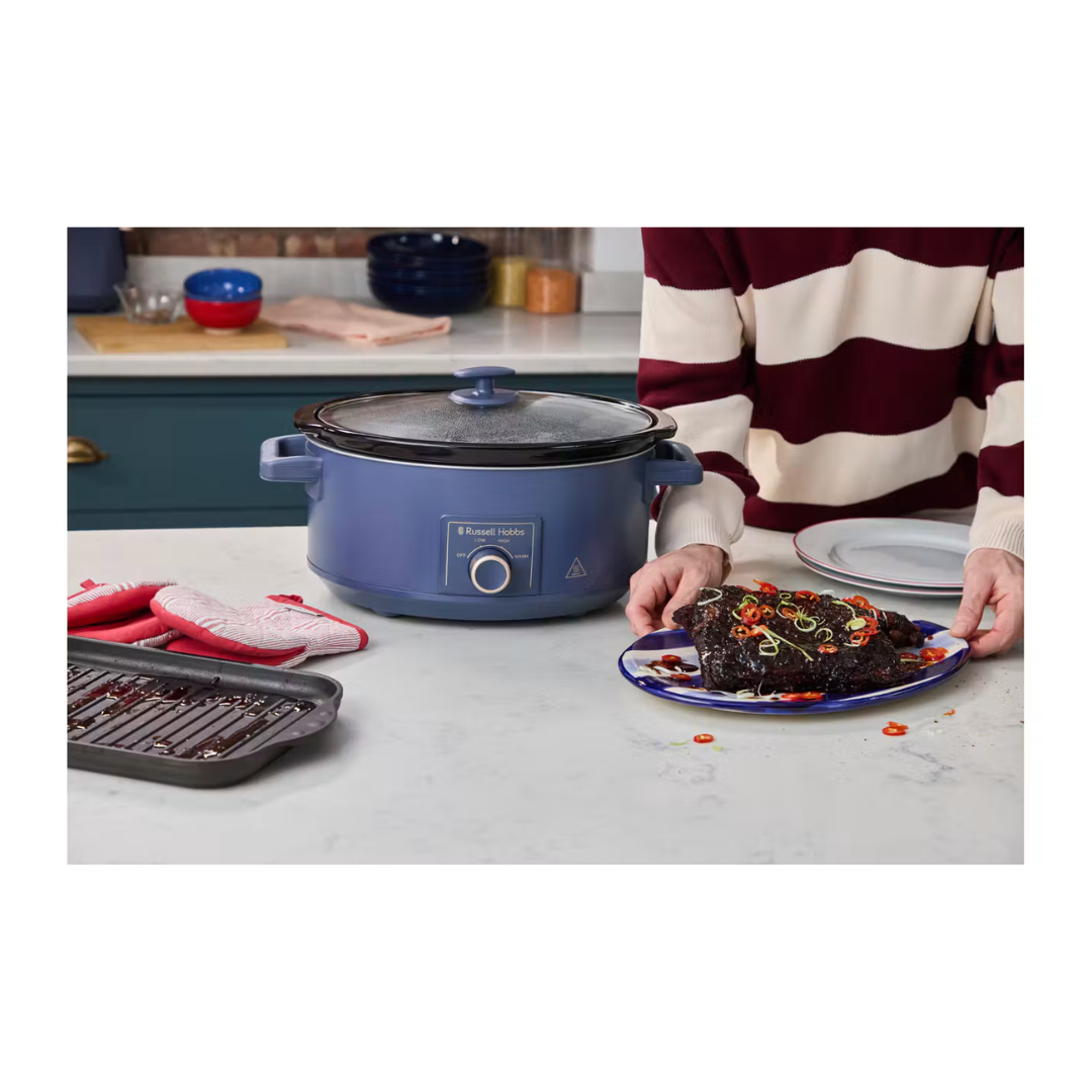 Russell Hobbs Bronte 7L Slow Cooker - Soft Navy