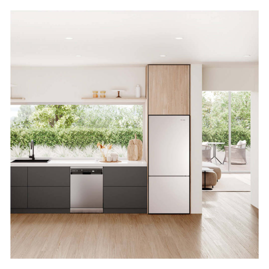 Westinghouse 425L Bottom Mount Fridge with AutoSense White