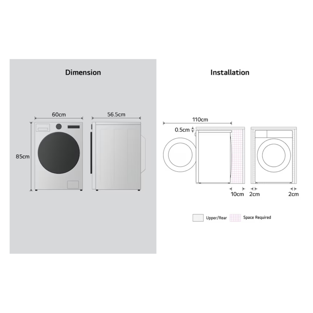 LG 8kg Series 3 AI Front Load Washer