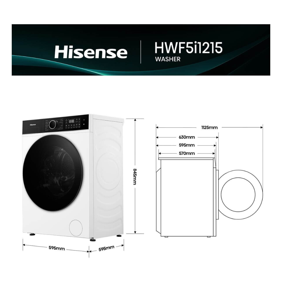 Hisense 12kg Series 5i Max Drum Front Load Washer