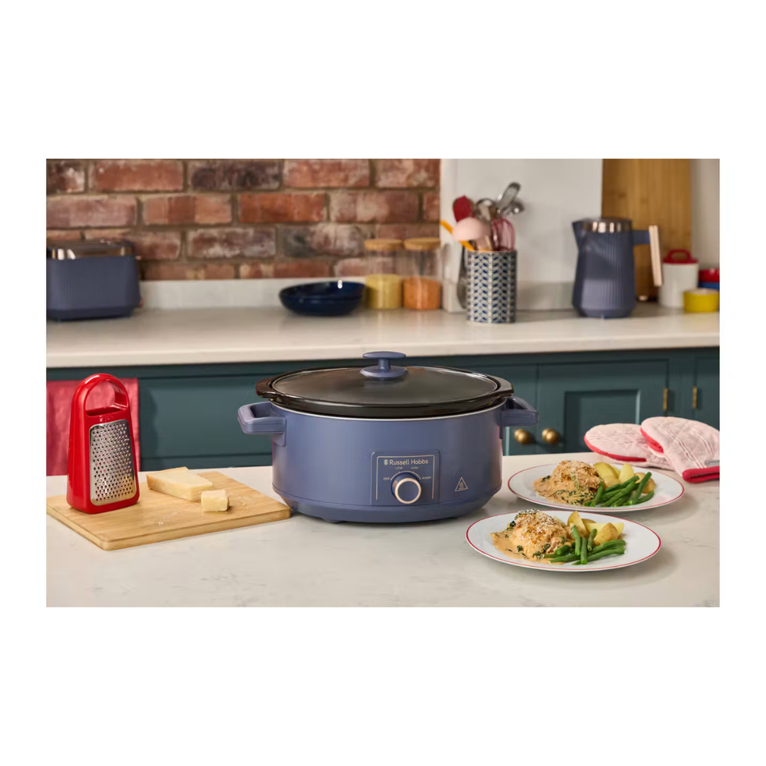 Russell Hobbs Bronte 7L Slow Cooker - Soft Navy