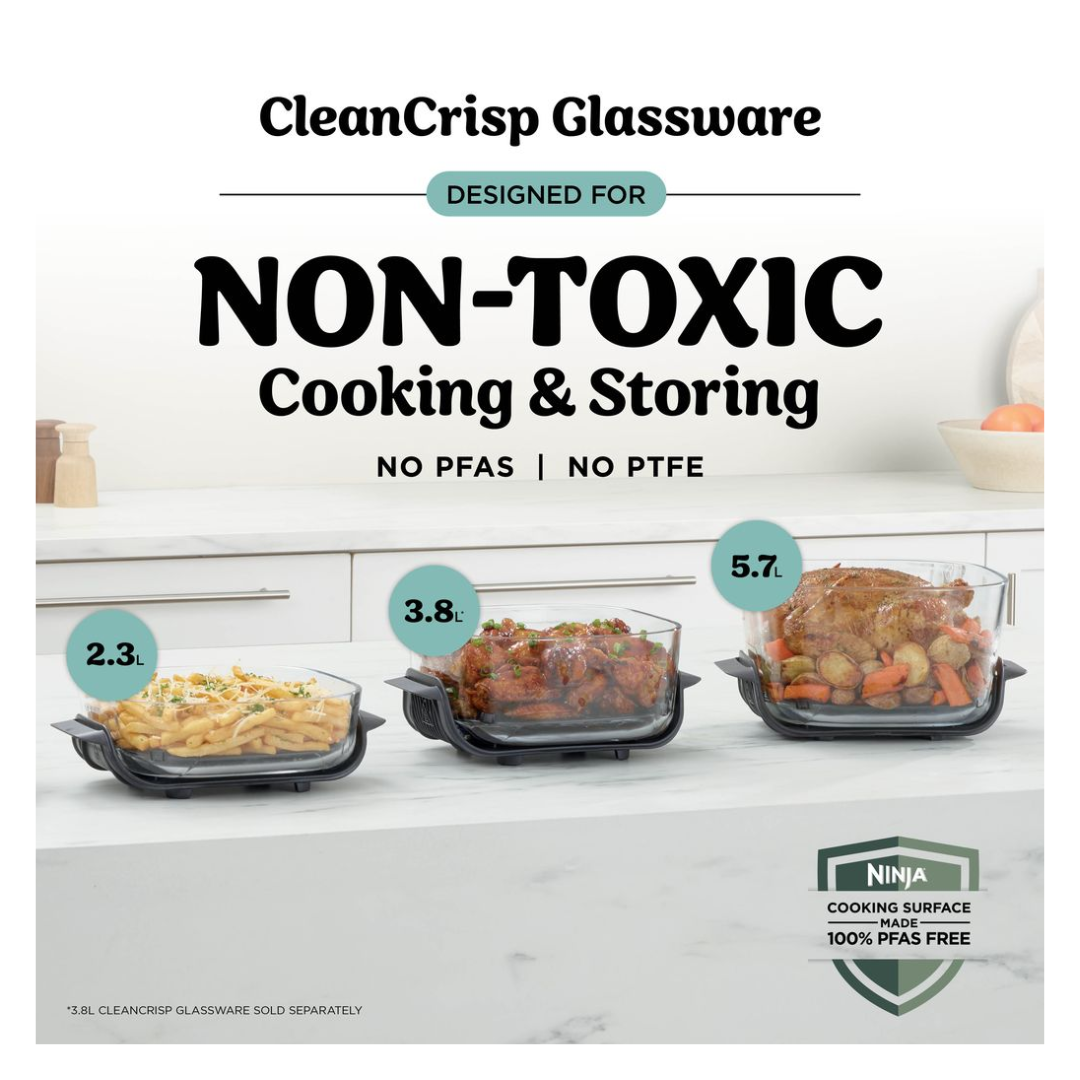 Ninja Crispi Pro 6-in-1 Countertop Glass Air Fryer - Cyberspace