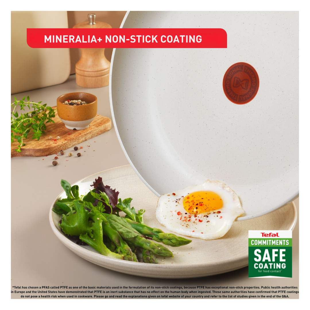 Tefal White Stone Induction Non-Stick 5pc Cookware Set