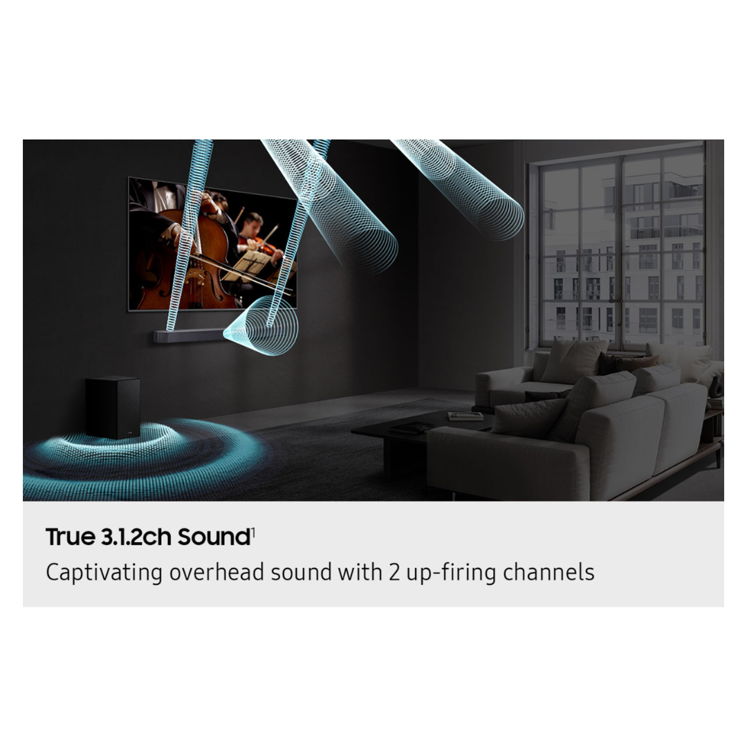 Samsung Q Series 3.1.2ch Dolby Atmos Soundbar with 6.5" wireless Subwoofer