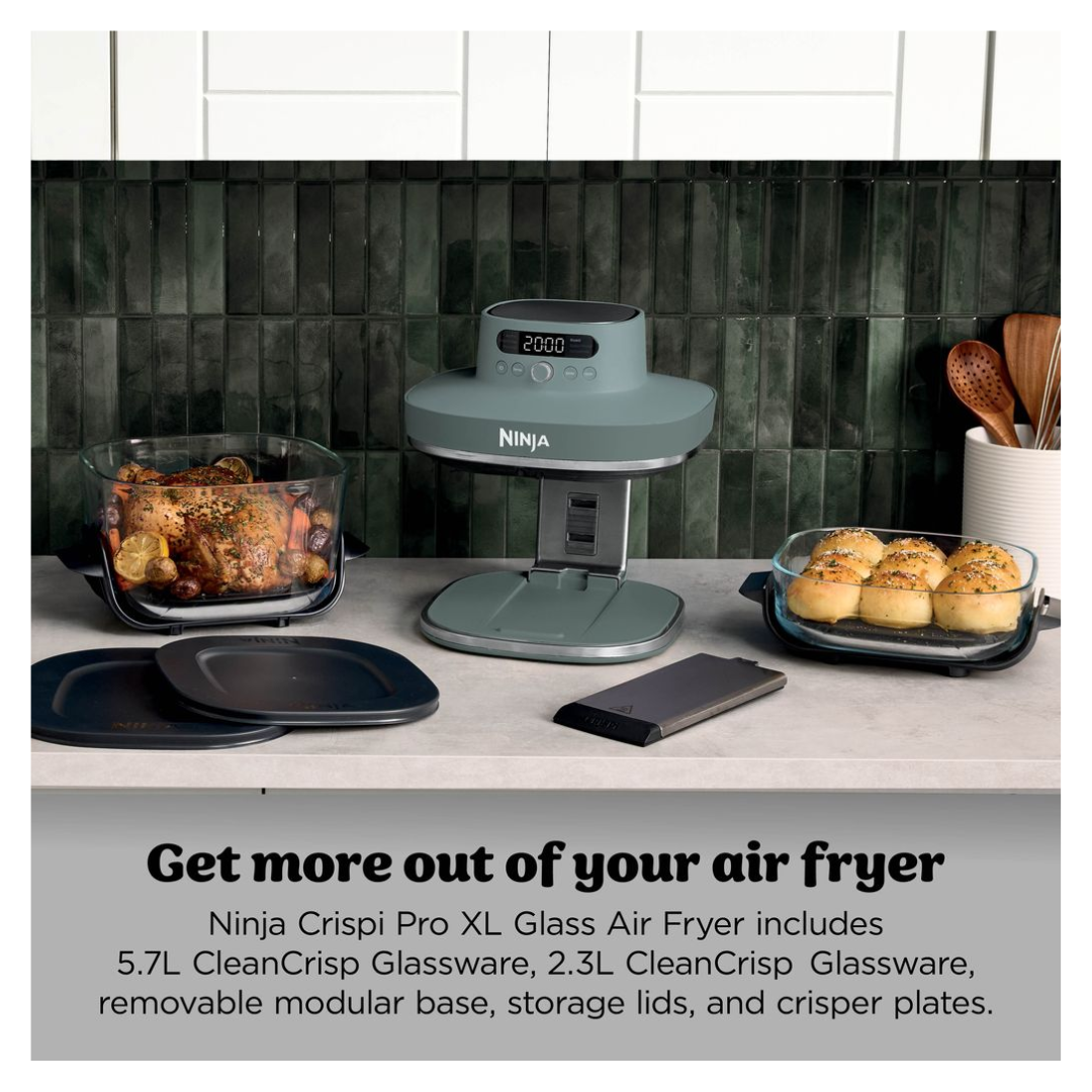 Ninja Crispi Pro 6-in-1 Countertop Glass Air Fryer - Sage Green