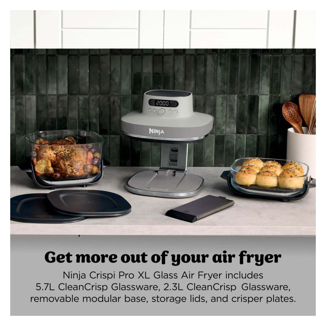 Ninja Crispi Pro 6-in-1 Countertop Glass Air Fryer - Stone