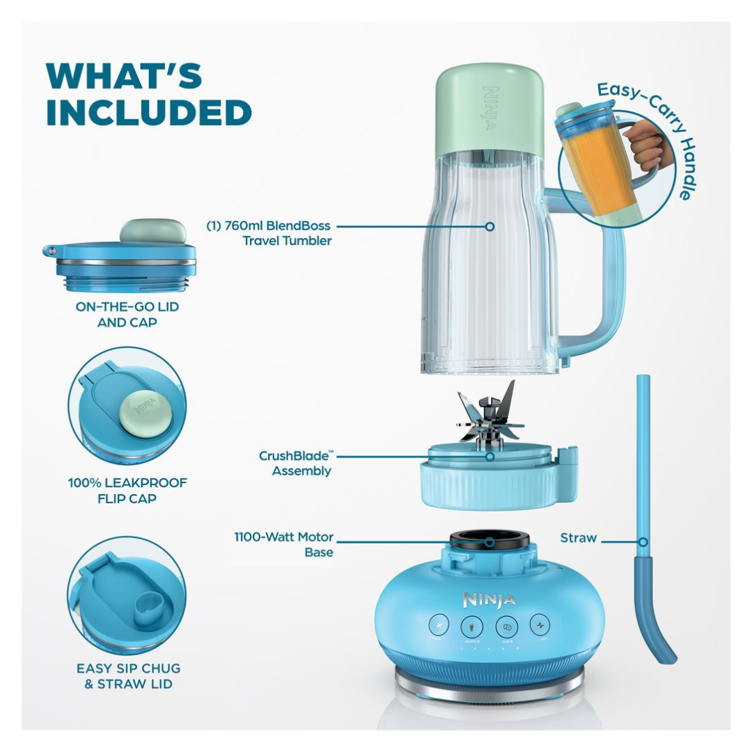 Ninja BlendBoss Tumbler Blender - Blue Raspberry