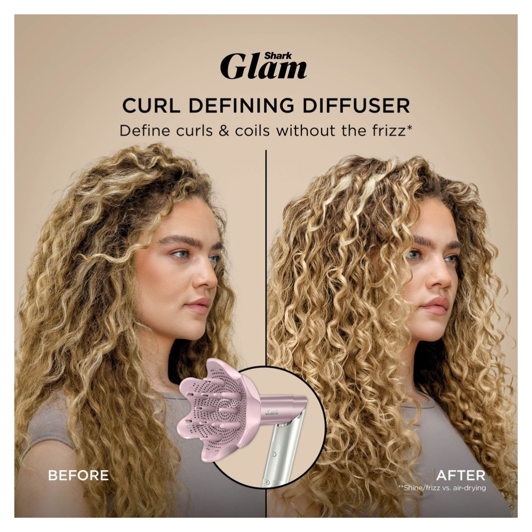 Shark Glam Ceramic Hair Styler - Soft Pink