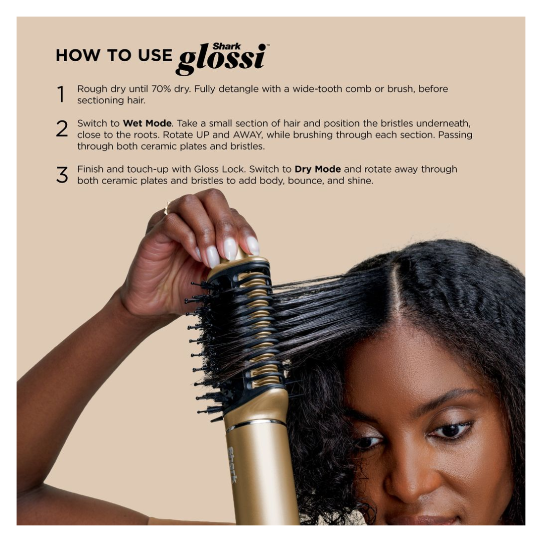 Shark Glam Ceramic & Air Styling & Drying System - Soft Gold