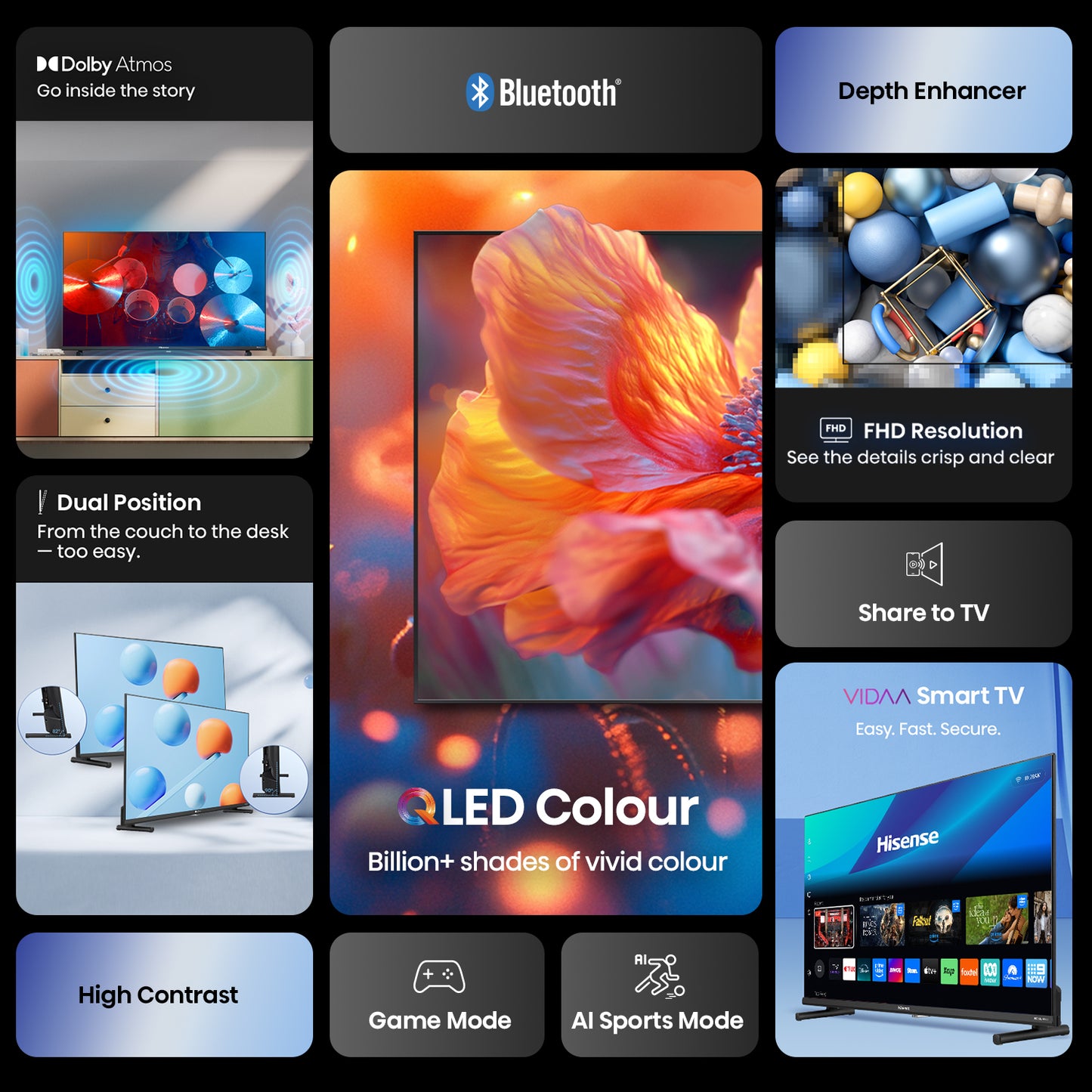 Hisense 32" Q6QAU FHD QLED Smart TV (2025)