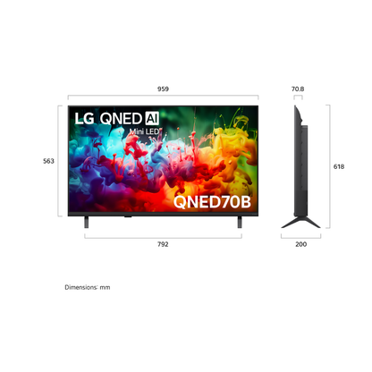 LG 43" QNED70B AI MINI LED 4K SMART TV (2026)