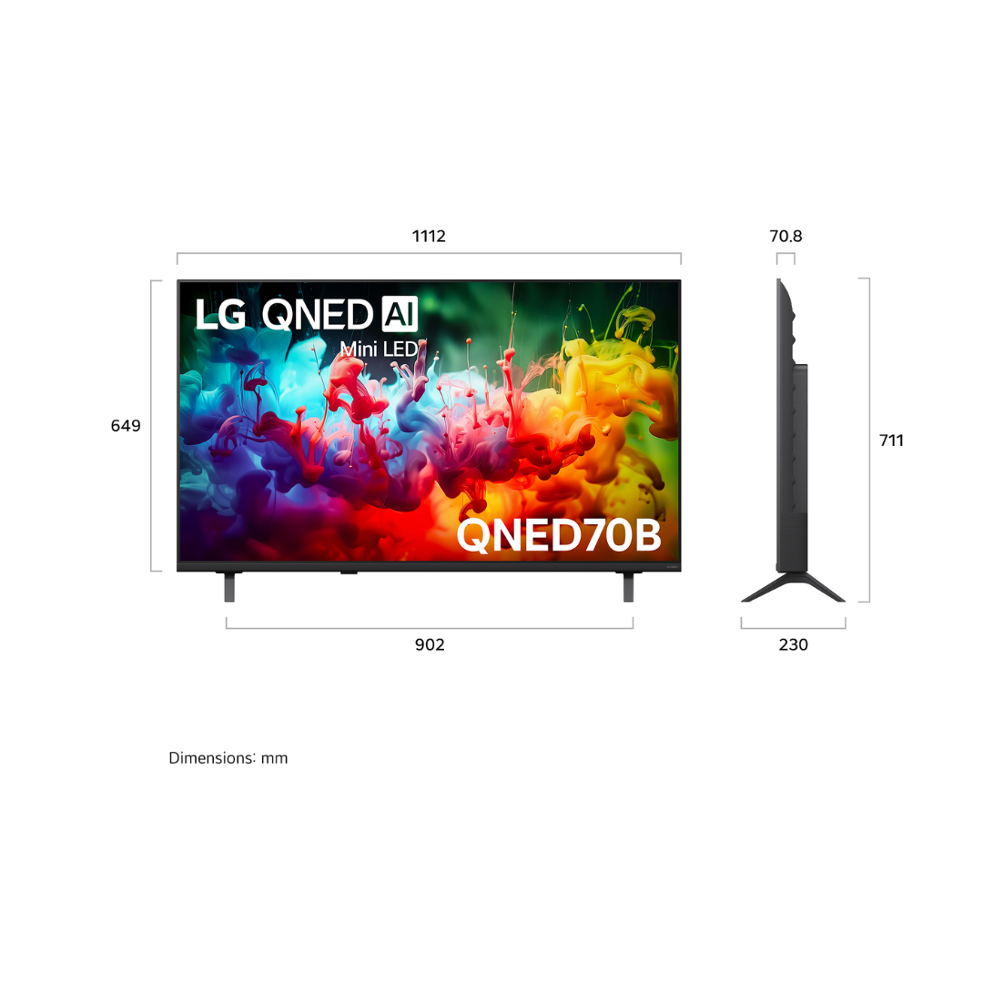 LG 50" QNED70B AI MINI LED 4K SMART TV (2026)