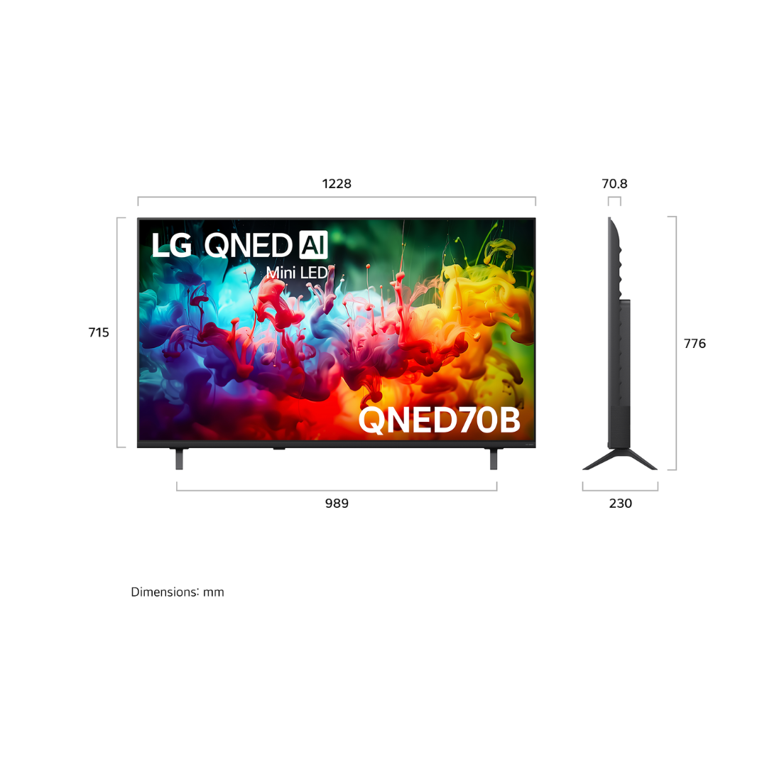 LG 55" QNED70B AI MINI LED 4K SMART TV (2026)