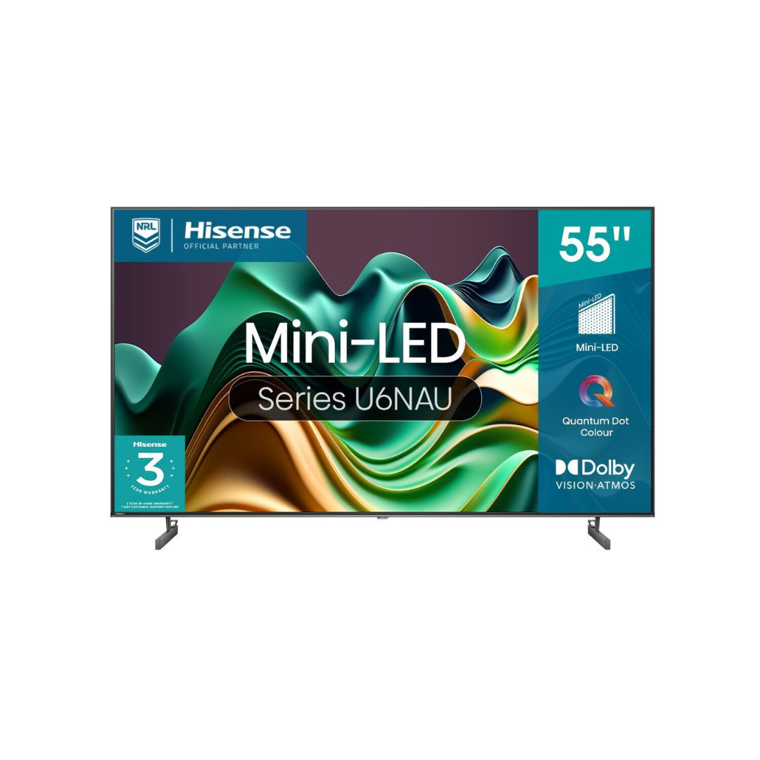 Hisense 55" U6NAU 4K Mini-LED QLED Smart TV 2024