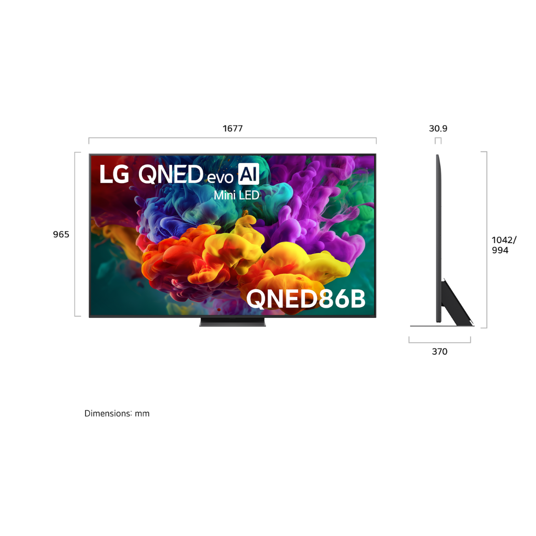 LG 75" QNED86B EVO AI MINI LED 4K SMART TV (2026)